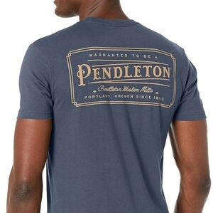 Pendleton Men's Short Sleeve Classic Fit Vintage Logo T-Shirt